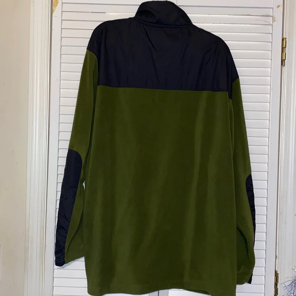 VTG Nautica Competition Sport Pullover 1/2 Zipper Fleece Olive Green Size XXL